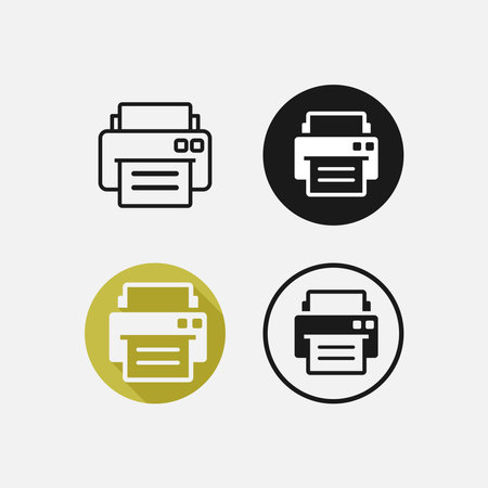 Print Fax Facsimile Contact Iconのイラスト素材