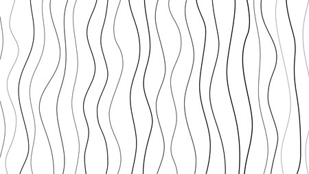 Black and White Striped Calm Wave Pattern. Modern Abstract Backgroundのイラスト素材
