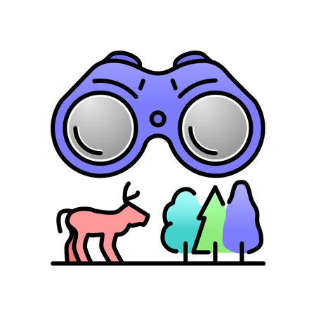 Biodiversity monitoring ecology icon. Environmental protection observed by a watchful eye. Sustainable ecology monitoring.のイラスト素材