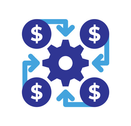 Funding Source Business Icon Business Investment Conceptのイラスト素材