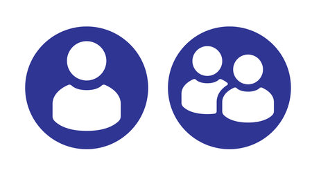 Users icon social network button design element.のイラスト素材