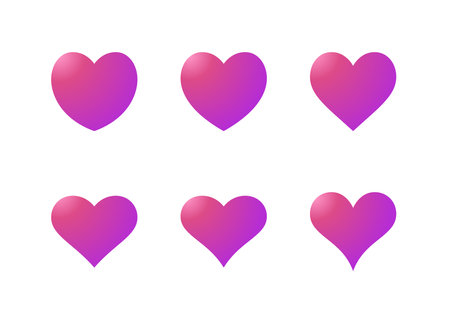 Heart Icon Set Various Formのイラスト素材