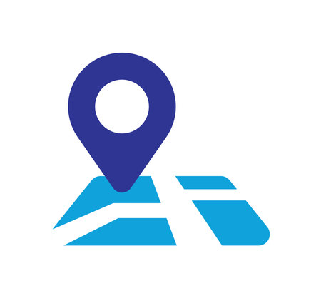 Location pin marker on simple map GPS conceptのイラスト素材