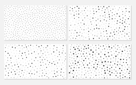 Cute stars texture set. Shine stars background collection.&#xD;&#xA;のイラスト素材