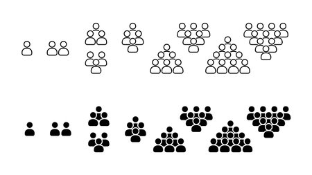 Personal and People icon set. Team work group user profile.のイラスト素材