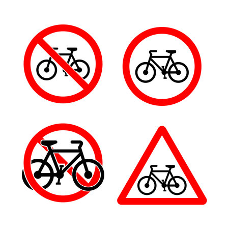 No Bicycles Allowed Warning Signのイラスト素材