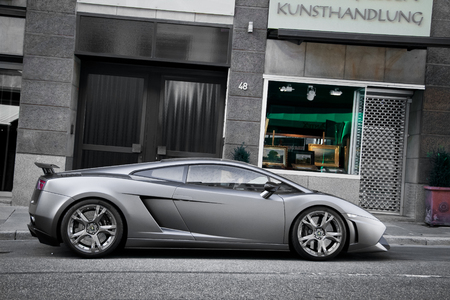 Lamborghnini Gallardo Superleggera side-matteのeditorial素材