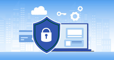 Cyber security and data protection privacy, PDPA concept. Businessman secure data management and protect data from hacker attacks and padlock icon to internet technology networkingのイラスト素材