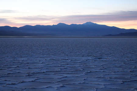 sunrise in the northwestern Argentinian salt flatの写真素材
