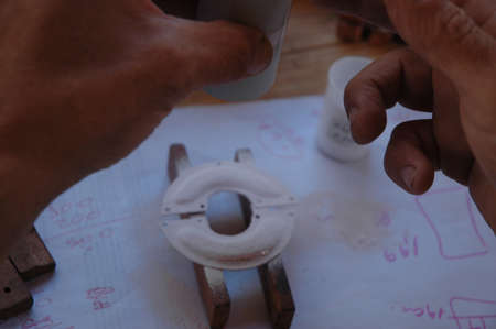 Hands of artisans from the north of Argentina
