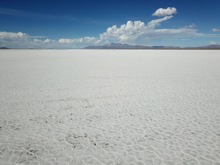 Famous salt flats in northwestern Argentinaの写真素材