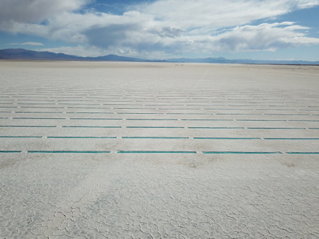 Famous salt flats in northwestern Argentinaの写真素材