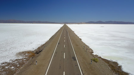 Famous salt flats in northwestern Argentinaの写真素材