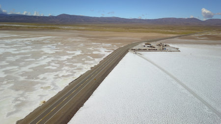 Famous salt flats in northwestern Argentinaの写真素材
