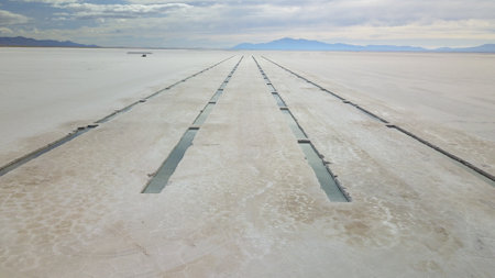 Famous salt flats in northwestern Argentinaの写真素材