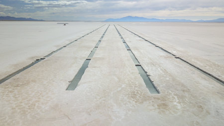 Famous salt flats in northwestern Argentinaの写真素材