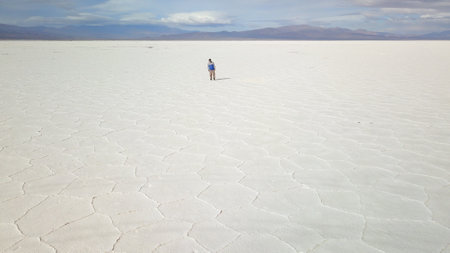 Famous salt flats in northwestern Argentinaの写真素材