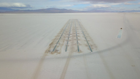Famous salt flats in northwestern Argentinaの写真素材