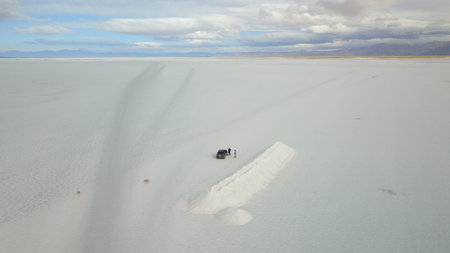 Famous salt flats in northwestern Argentinaの写真素材