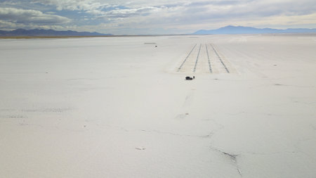 Famous salt flats in northwestern Argentinaの写真素材