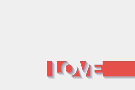 abstract text design LOVE with 3D effectの写真素材