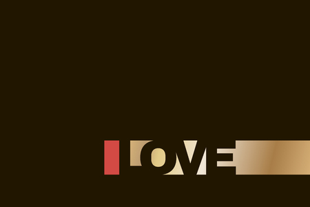 abstract text design LOVEの写真素材
