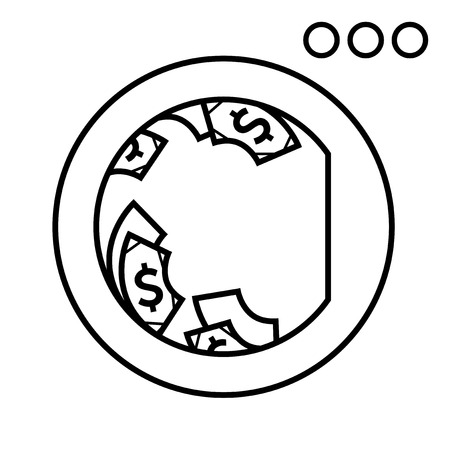 Icon money laundering. A simple black symbol. vector illustrationのイラスト素材