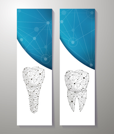 Healthy teeth and dental implant. banners design. Can use for marketing.の写真素材