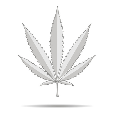 Marijuana, cannabis logo on white background. vector illustrationのイラスト素材