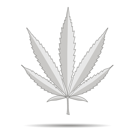 Marijuana, cannabis logo on white background.  illustrationの写真素材