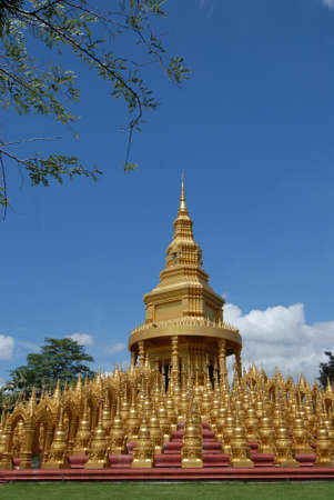 Golden pagoda ,Thailandの写真素材