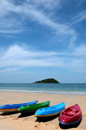 Boat on the beach,Thailandの写真素材