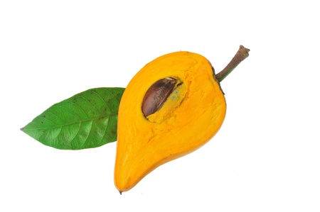 Peaches isolated on white backgroundの写真素材