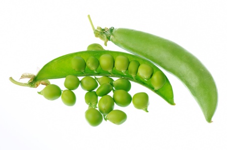 String beans isolated on white backgroundの写真素材