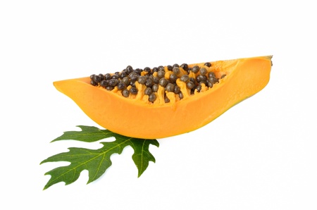 Papaya isolated on white background