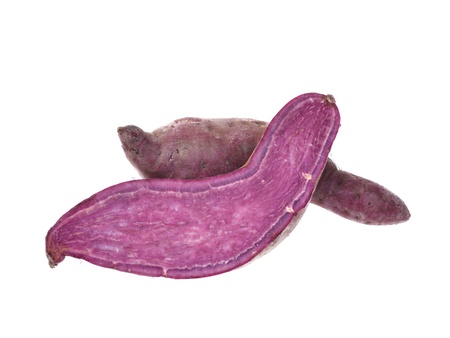 Sweet potato isolated on white backgroundの写真素材
