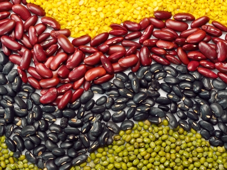 Mixture of beans, peas backgroundの写真素材