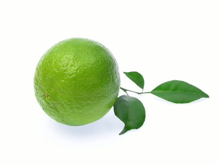 Fresh lime isolated on white background