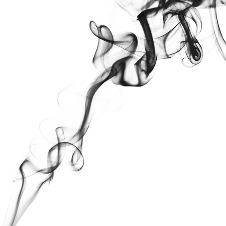 smoke on the white backgroundの写真素材