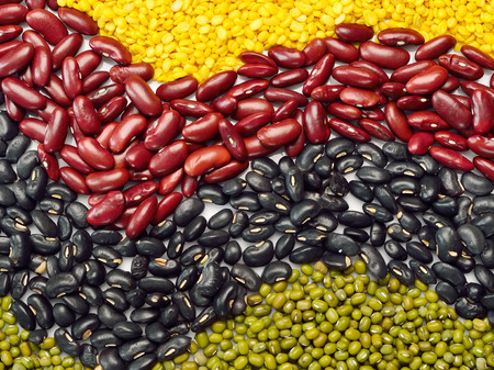 Mixture of beans, peas background