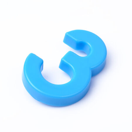 blue number collection - 3の写真素材