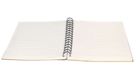 blank notebook isolated on white background