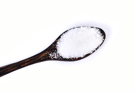 salt on white backgroundの写真素材