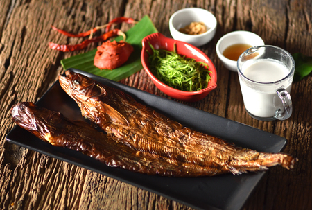Snapper with Chili Sauce.の写真素材