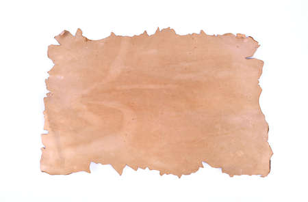 Old paper isolated on white background