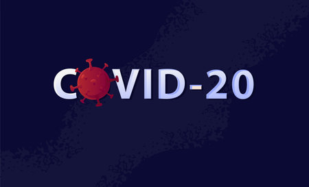 Covid-20. Mutation of the coronavirus. A more contagious form.のイラスト素材