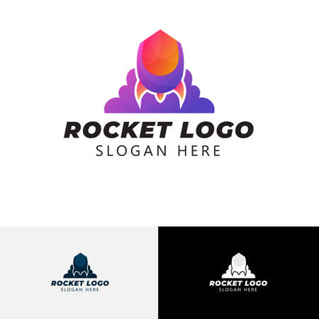 Rocket mouse logo design template for any related businessのイラスト素材