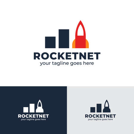 Rocket Concept Logo Design Template vector icon design. Simple logo for your business company.のイラスト素材