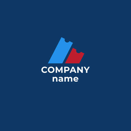 U Letter Ticket Concept Logo Design Template vector icon design.Simple logo for your business company.のイラスト素材