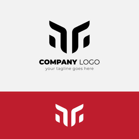 Modern Shape Concept Logo Design Template vector icon design.Simple logo for your business company.のイラスト素材